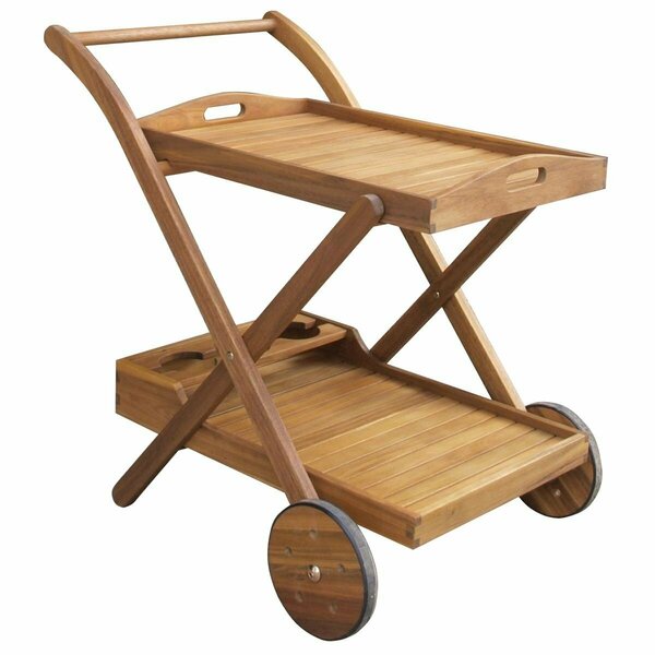 Leigh Country 32.3 x 23.4 x 32.3 in. Sequoia Beverage Cart, Natural TX 36390